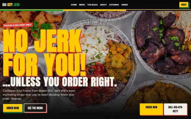 Screenshot of the Big City Jerk demo, desktop